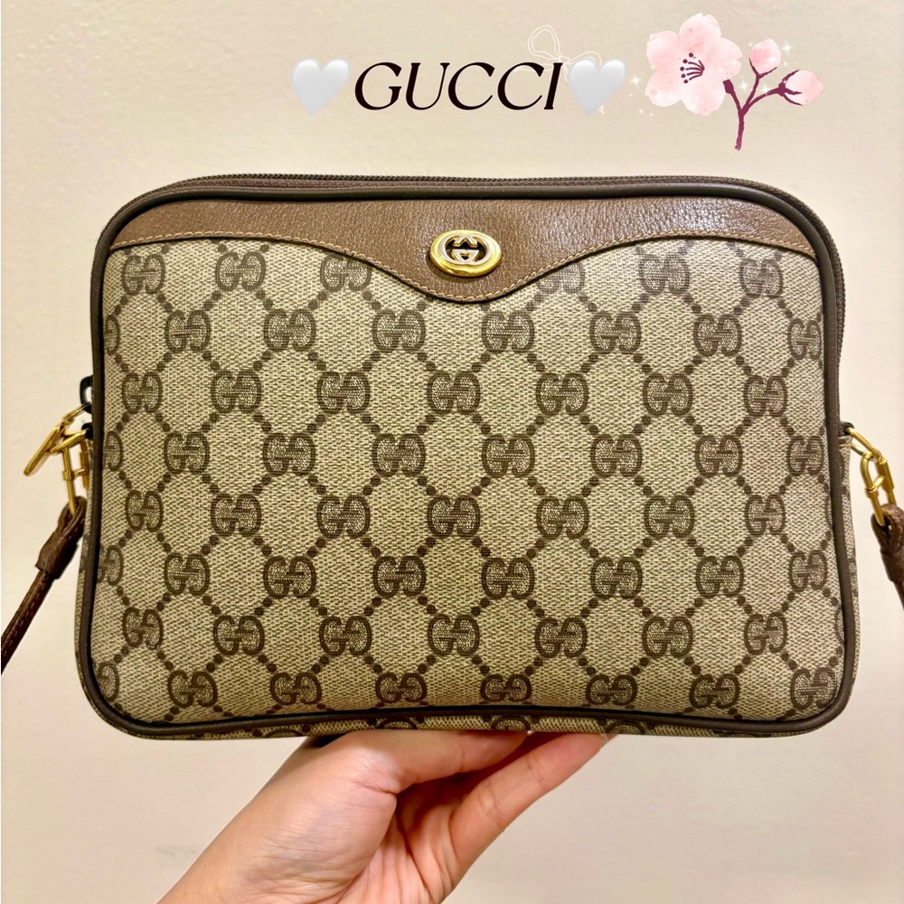 GUCCI monogram interlocking Auth VTG Clutch Crossbody Shoulder Bag💫 - Picture 9 of 17
